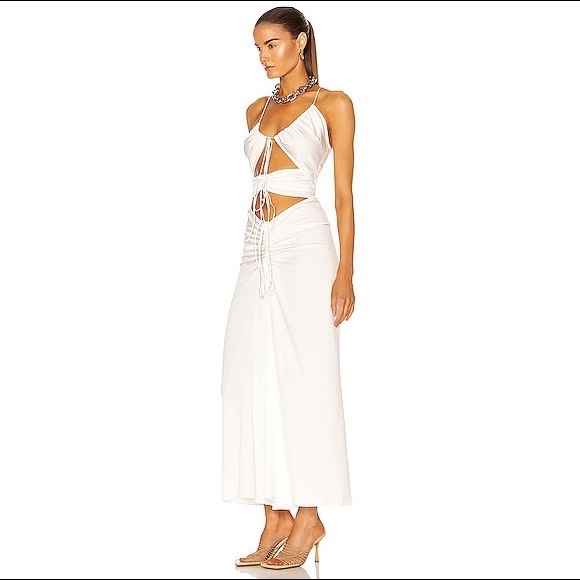CHRISTOPHER ESBER Disconnect Ruched Halter Dress Size  M - Picture 1 of 7